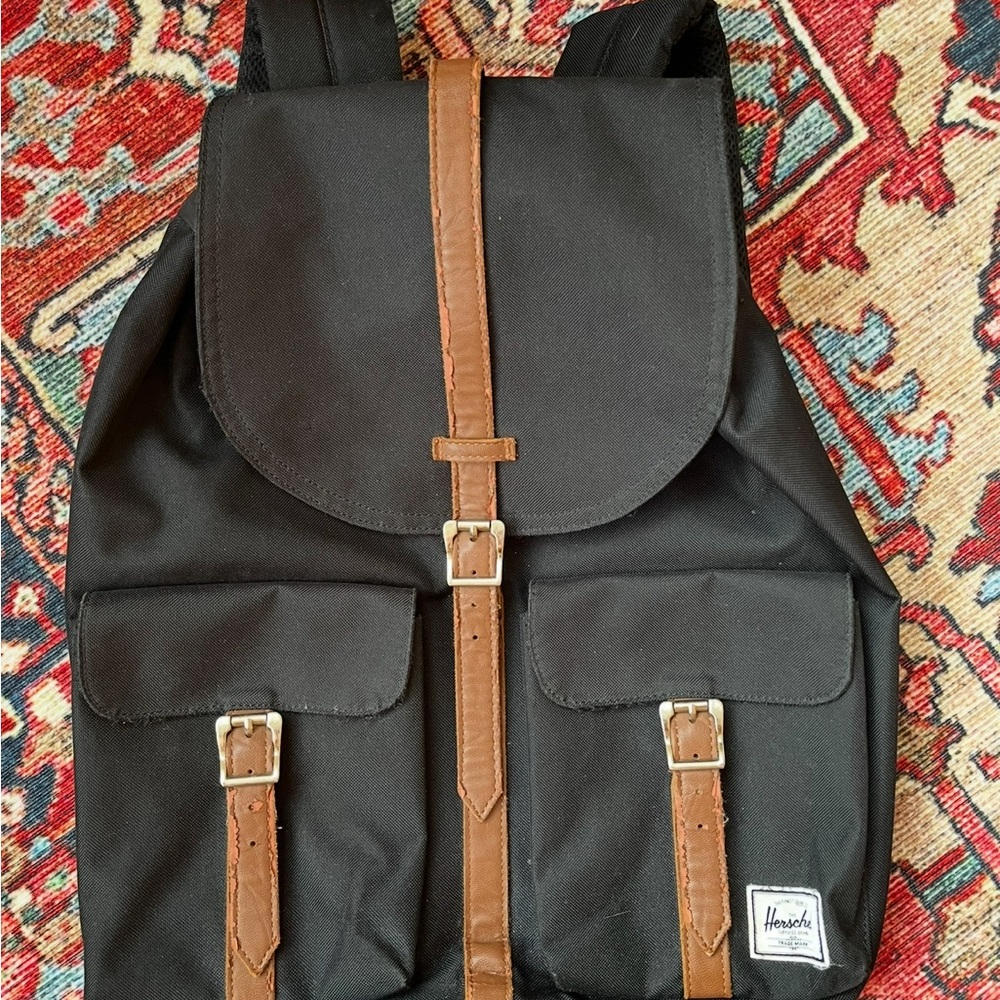 Herschel Supply Company Black and Brown Rucksack Backpack